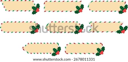 Festive Christmas text box vector with holiday-themed borders and colors — perfect for seasonal messages and greetings.

