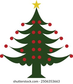 Festive Christmas Tree - Bright and Merry Design