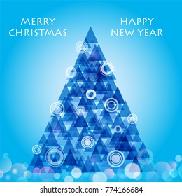 Festive Christmas tree in creative design
