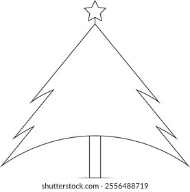 Festive Christmas Tree with Illustration 