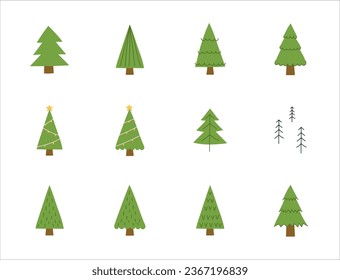 Festive Christmas Tree Vector Collection