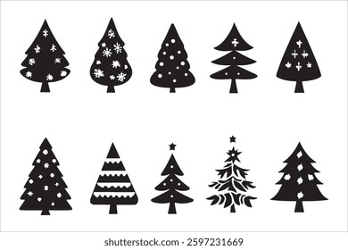 Festive Christmas Tree Vector Collection
