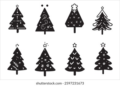 Festive Christmas Tree Vector Collection
