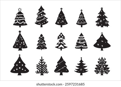 Festive Christmas Tree Vector Collection
