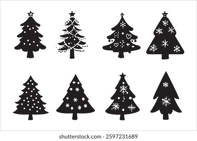 Festive Christmas Tree Vector Collection
