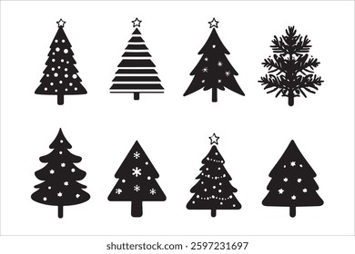 Festive Christmas Tree Vector Collection
