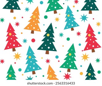 Festive Christmas Tree Wonderland Pattern