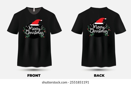 "Festive Christmas T-shirt design featuring a cheerful holiday theme with colorful graphics, perfect for spreading seasonal joy and holiday vibes."