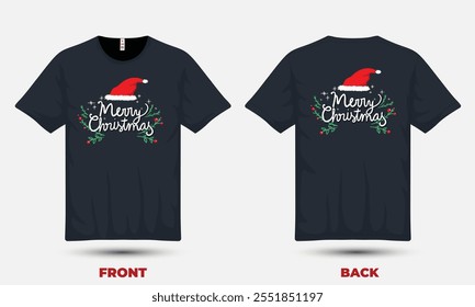 "Festive Christmas T-shirt design featuring a cheerful holiday theme with colorful graphics, perfect for spreading seasonal joy and holiday vibes."