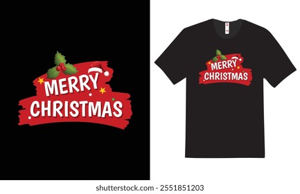 "Festive Christmas T-shirt design featuring a cheerful holiday theme with colorful graphics, perfect for spreading seasonal joy and holiday vibes."