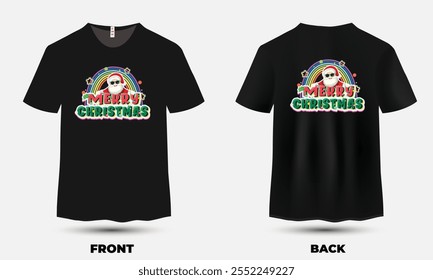 "Festive Christmas T-shirt design featuring cheerful holiday elements, perfect for spreading seasonal joy and celebrating the holidays!"