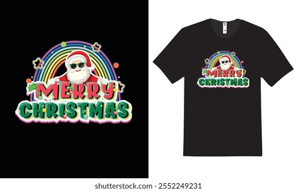 "Festive Christmas T-shirt design featuring cheerful holiday elements, perfect for spreading seasonal joy and celebrating the holidays!"