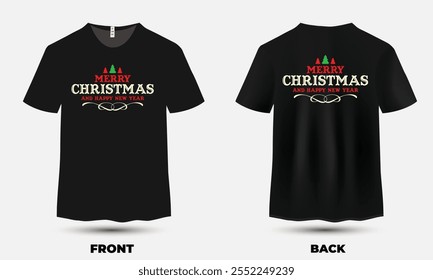 "Festive Christmas T-shirt design featuring cheerful holiday elements, perfect for spreading seasonal joy and celebrating the holidays!"