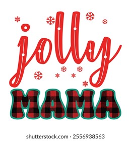A festive Christmas T-shirt design featuring a cheerful mix of holiday elements. Think Santa hats, snowflakes, candy canes, Christmas trees, and a warm "Merry Christmas" greeting in bold, 