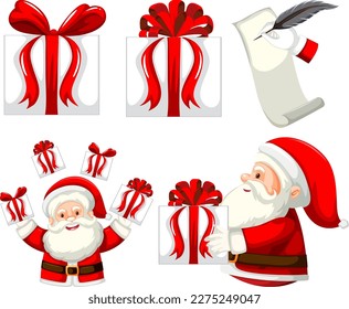 Festive Christmas Vector Icons Collection illustration