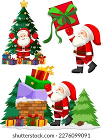 Festive Christmas Vector Icons Collection illustration