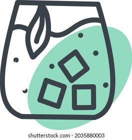 Festive coctail, illustration, vector, on a white background.