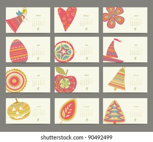 festive color calendar