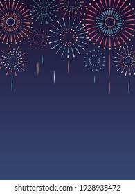 Festive color firework. Vector illustration.