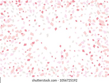 Festive color rectangle confetti background. Abstract frame confetti texture for holiday, postcard, poster, website, carnivals, birthday and children's parties. Cover confetti mock-up. Wedding card 
