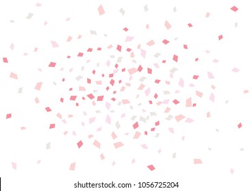 Festive color rectangle confetti background. Abstract frame confetti texture for holiday, postcard, poster, website, carnivals, birthday and children's parties. Cover confetti mock-up. Wedding card 