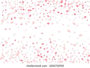 Festive color rectangle confetti background. Abstract frame confetti texture for holiday, postcard, poster, website, carnivals, birthday and children's parties. Cover confetti mock-up. Wedding card 