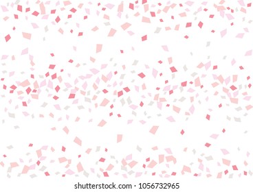 Festive color rectangle confetti background. Abstract frame confetti texture for holiday, postcard, poster, website, carnivals, birthday and children's parties. Cover confetti mock-up. Wedding card 