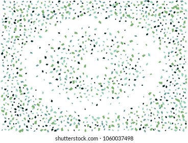 Festive color rectangle confetti background. Abstract frame confetti texture for holiday, postcard, poster, website, carnivals, birthday and children's parties. Cover confetti mock-up. Wedding card 