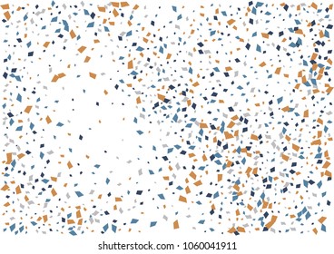 Festive color rectangle confetti background. Abstract frame confetti texture for holiday, postcard, poster, website, carnivals, birthday and children's parties. Cover confetti mock-up. Wedding card 