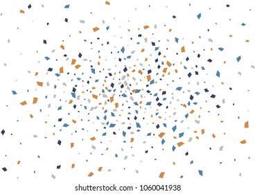 Festive color rectangle confetti background. Abstract frame confetti texture for holiday, postcard, poster, website, carnivals, birthday and children's parties. Cover confetti mock-up. Wedding card 