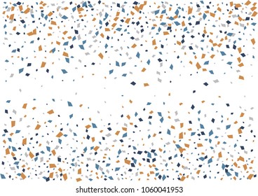 Festive color rectangle confetti background. Abstract frame confetti texture for holiday, postcard, poster, website, carnivals, birthday and children's parties. Cover confetti mock-up. Wedding card 
