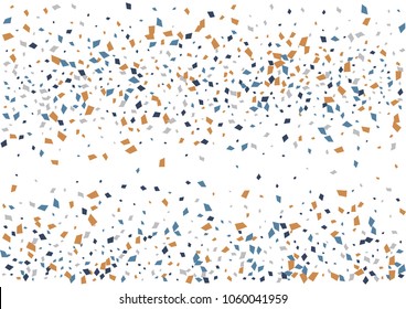 Festive color rectangle confetti background. Abstract frame confetti texture for holiday, postcard, poster, website, carnivals, birthday and children's parties. Cover confetti mock-up. Wedding card 