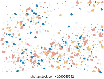 Festive color rectangle confetti background. Abstract frame confetti texture for holiday, postcard, poster, website, carnivals, birthday and children's parties. Cover confetti mock-up. Wedding card 