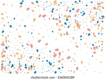 Festive color rectangle confetti background. Abstract frame confetti texture for holiday, postcard, poster, website, carnivals, birthday and children's parties. Cover confetti mock-up. Wedding card 
