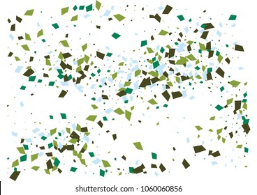 Festive color rectangle confetti background. Abstract frame confetti texture for holiday, postcard, poster, website, carnivals, birthday and children's parties. Cover confetti mock-up. Wedding card 