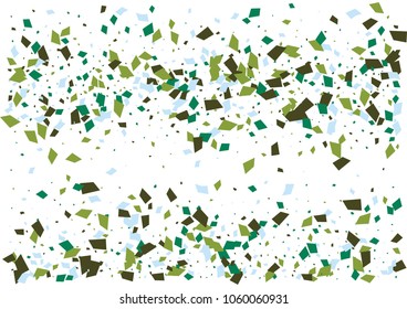 Festive color rectangle confetti background. Abstract frame confetti texture for holiday, postcard, poster, website, carnivals, birthday and children's parties. Cover confetti mock-up. Wedding card 