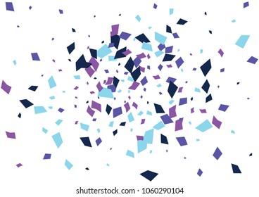 Festive color rectangle confetti background. Abstract frame confetti texture for holiday, postcard, poster, website, carnivals, birthday and children's parties. Cover confetti mock-up. Wedding card 