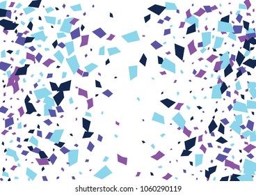 Festive color rectangle confetti background. Abstract frame confetti texture for holiday, postcard, poster, website, carnivals, birthday and children's parties. Cover confetti mock-up. Wedding card 