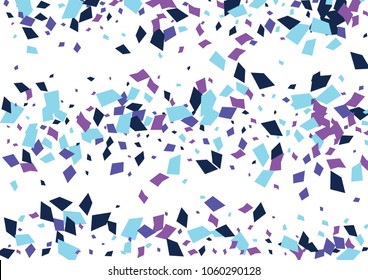 Festive color rectangle confetti background. Abstract frame confetti texture for holiday, postcard, poster, website, carnivals, birthday and children's parties. Cover confetti mock-up. Wedding card 