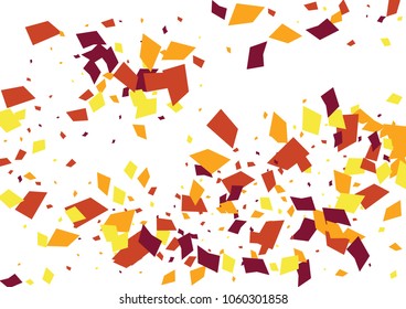 Festive color rectangle confetti background. Abstract frame confetti texture for holiday, postcard, poster, website, carnivals, birthday and children's parties. Cover confetti mock-up. Wedding card 