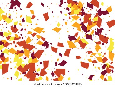 Festive color rectangle confetti background. Abstract frame confetti texture for holiday, postcard, poster, website, carnivals, birthday and children's parties. Cover confetti mock-up. Wedding card 