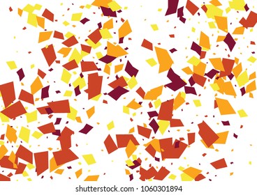 Festive color rectangle confetti background. Abstract frame confetti texture for holiday, postcard, poster, website, carnivals, birthday and children's parties. Cover confetti mock-up. Wedding card 