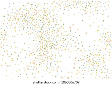 Festive color rectangle confetti background. Abstract frame confetti texture for holiday, postcard, poster, website, carnivals, birthday and children's parties. Cover confetti mock-up. Wedding card 