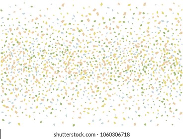 Festive color rectangle confetti background. Abstract frame confetti texture for holiday, postcard, poster, website, carnivals, birthday and children's parties. Cover confetti mock-up. Wedding card 
