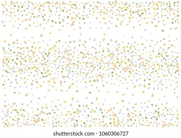 Festive color rectangle confetti background. Abstract frame confetti texture for holiday, postcard, poster, website, carnivals, birthday and children's parties. Cover confetti mock-up. Wedding card 