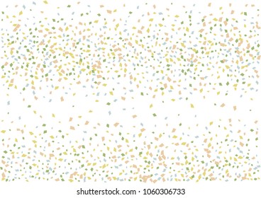 Festive color rectangle confetti background. Abstract frame confetti texture for holiday, postcard, poster, website, carnivals, birthday and children's parties. Cover confetti mock-up. Wedding card 