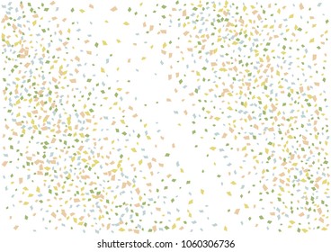 Festive color rectangle confetti background. Abstract frame confetti texture for holiday, postcard, poster, website, carnivals, birthday and children's parties. Cover confetti mock-up. Wedding card 