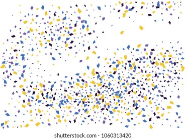 Festive color rectangle confetti background. Abstract frame confetti texture for holiday, postcard, poster, website, carnivals, birthday and children's parties. Cover confetti mock-up. Wedding card 