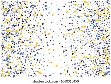 Festive color rectangle confetti background. Abstract frame confetti texture for holiday, postcard, poster, website, carnivals, birthday and children's parties. Cover confetti mock-up. Wedding card 