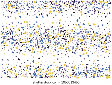 Festive color rectangle confetti background. Abstract frame confetti texture for holiday, postcard, poster, website, carnivals, birthday and children's parties. Cover confetti mock-up. Wedding card 
